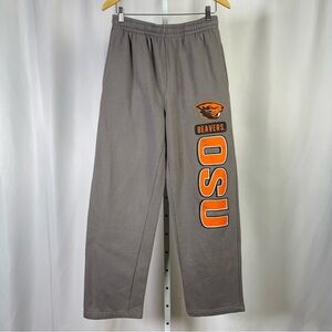 Pro Edge Medium Gray OSU Beavers Straight Leg Pants Fleece Cozy Casual Lounge